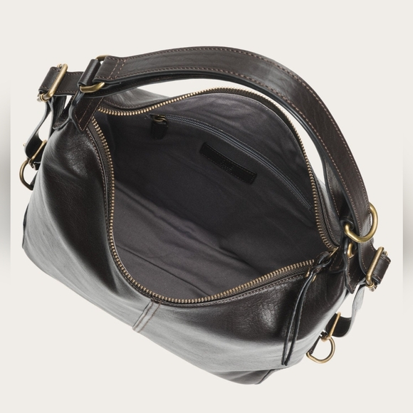 FRYE Gia Convertible Shoulder Hobo Bag Backpack Brown Leather - Picture 5 of 8